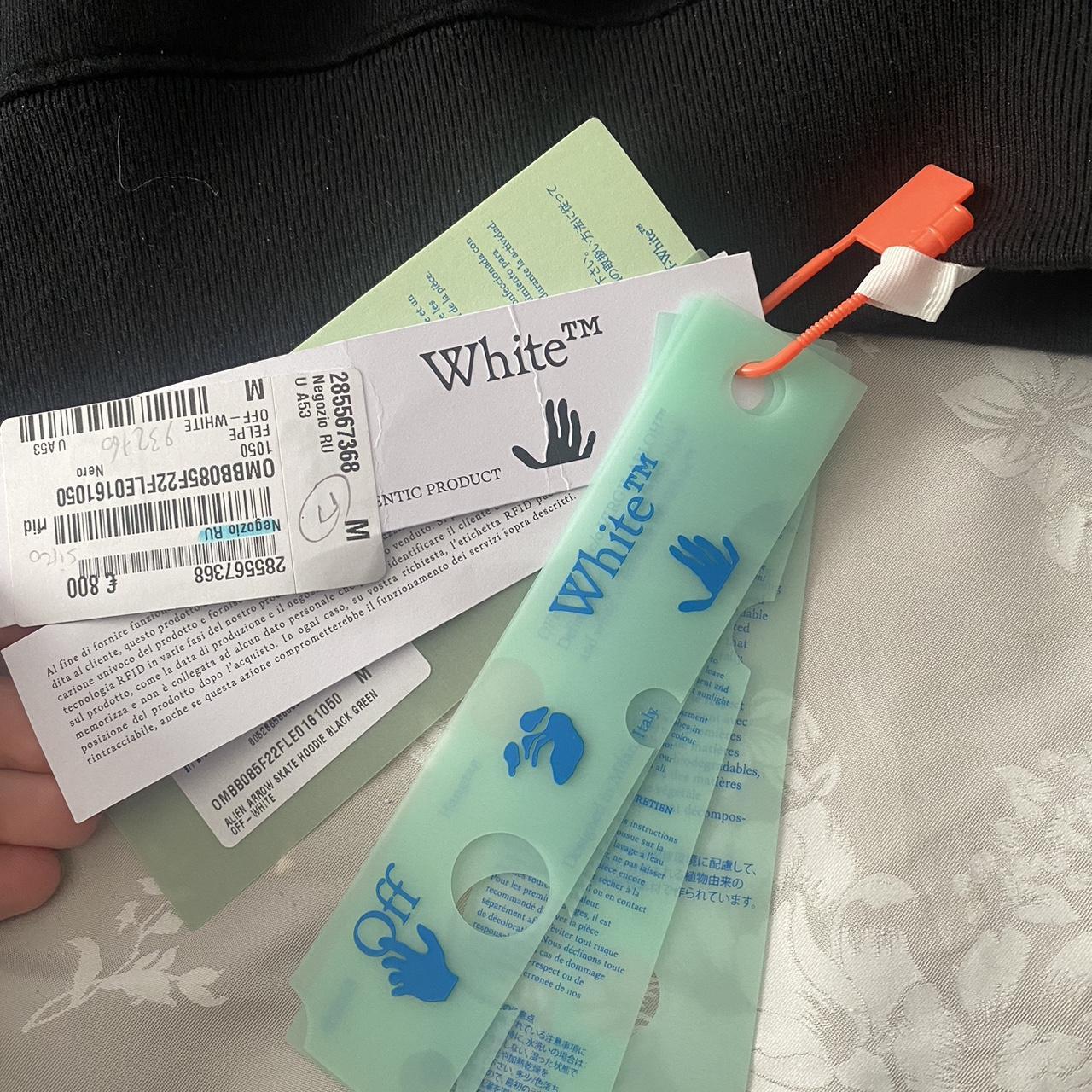 off-white keychain wristlet reworked from a 100% - Depop