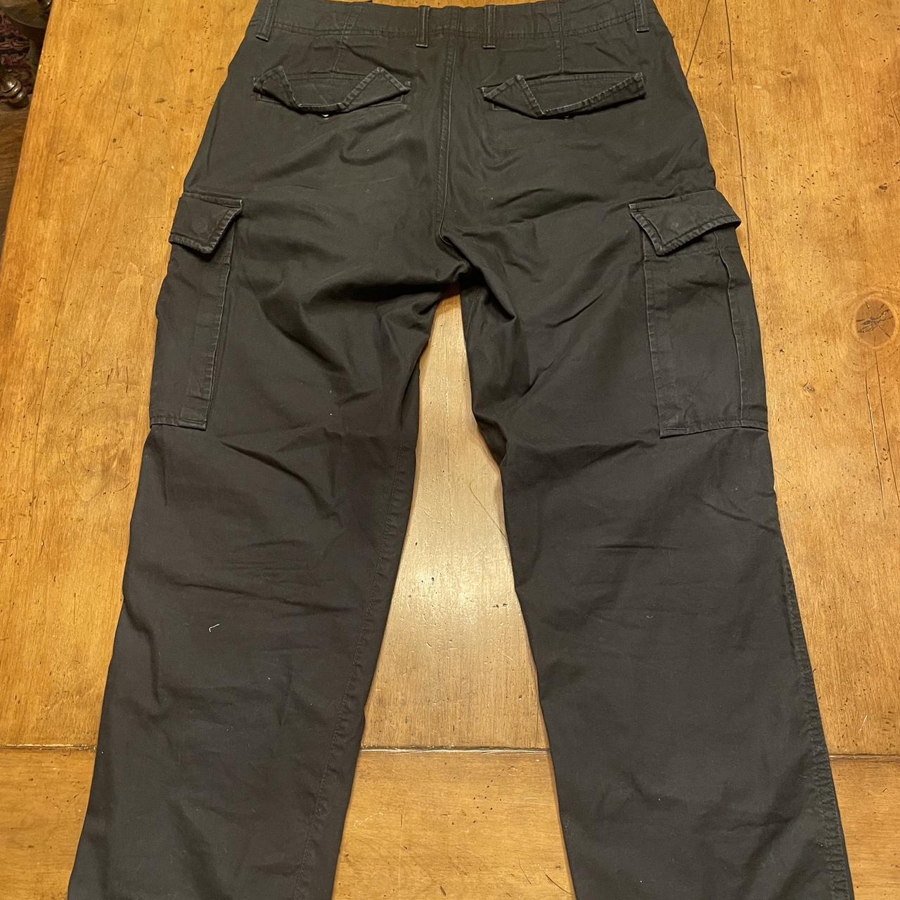 H&M BLACK CARGO PANTS Great condition, no flaws,... - Depop