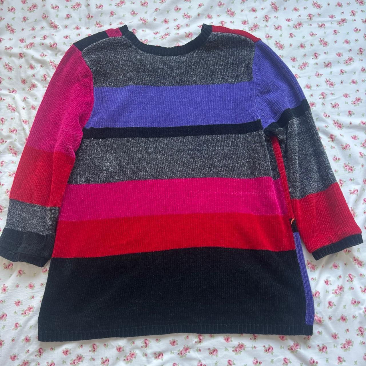 Women's Sweater - Multi - M – Unique patchwork sw… - image 2