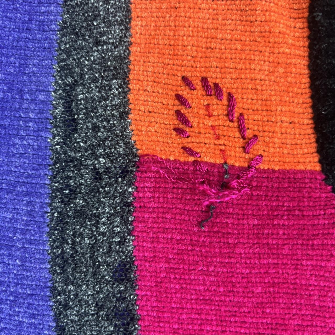 Women's Sweater - Multi - M – Unique patchwork sw… - image 3