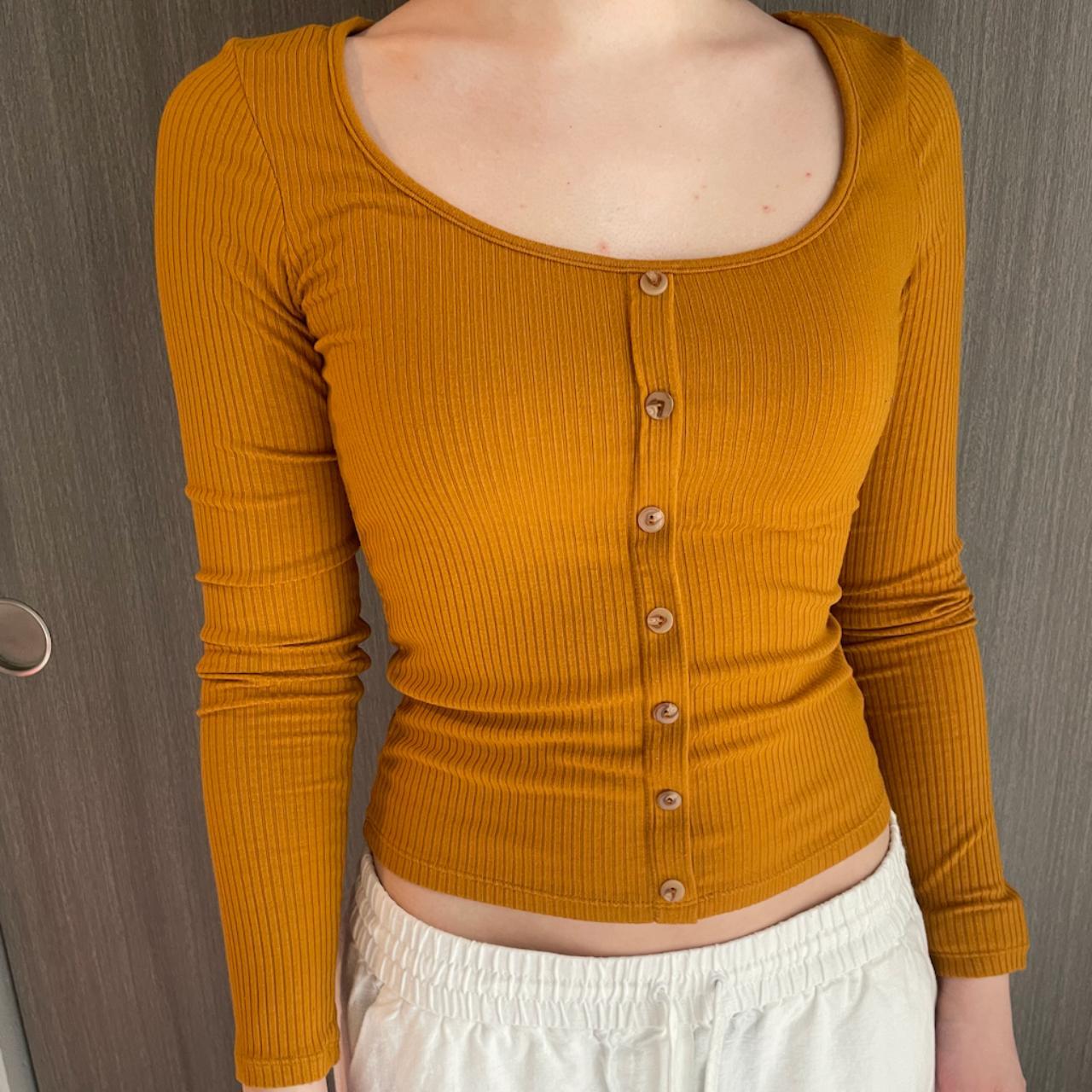 H&M Women's Yellow Shirt Depop