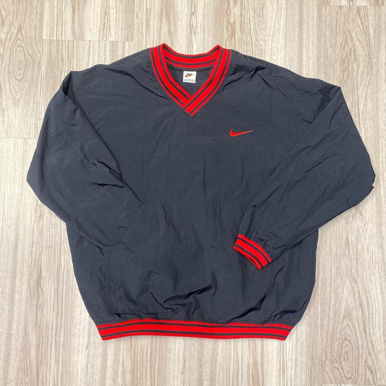 Nike Men's Black and Red Jacket Depop