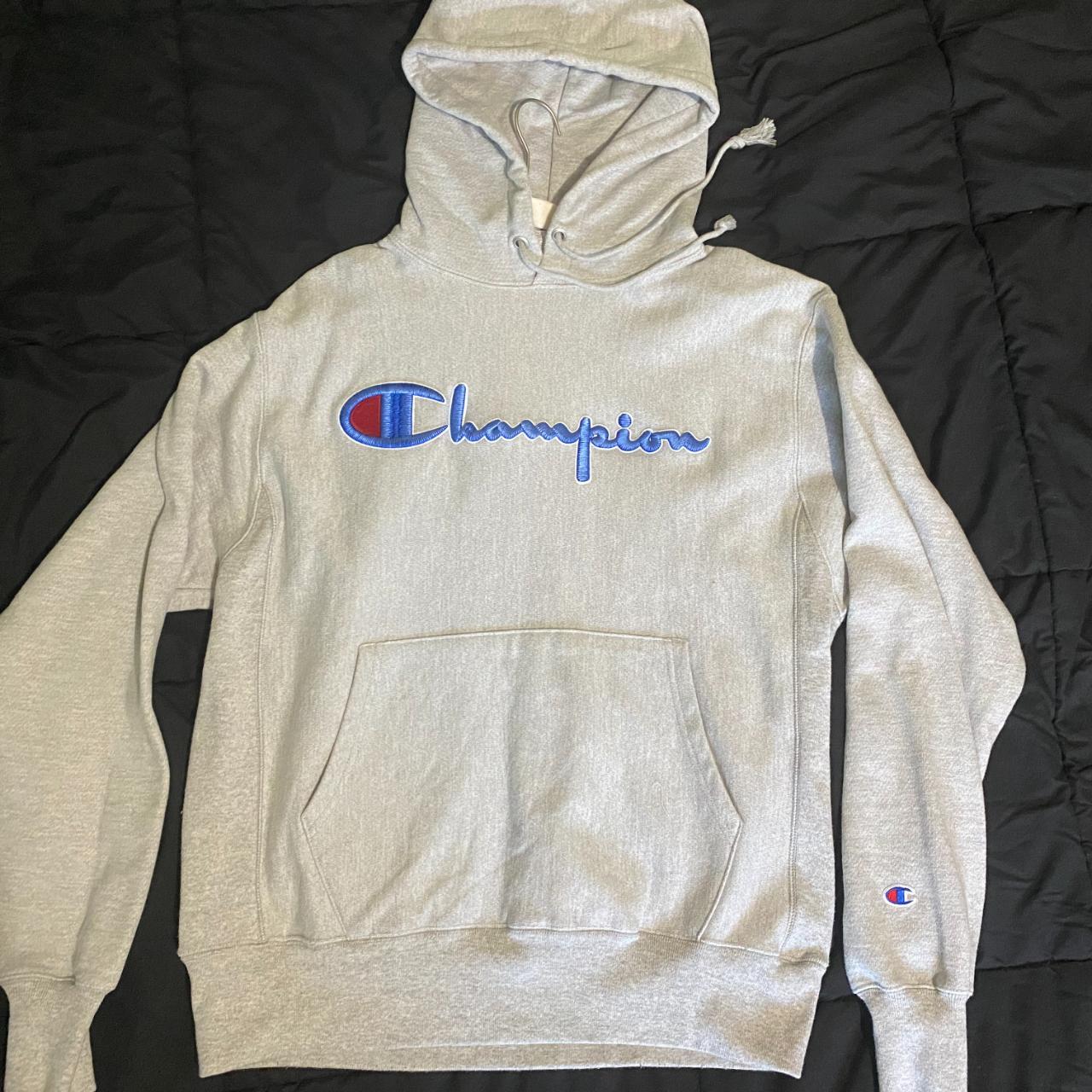 Champion sweater fake vs real color sale