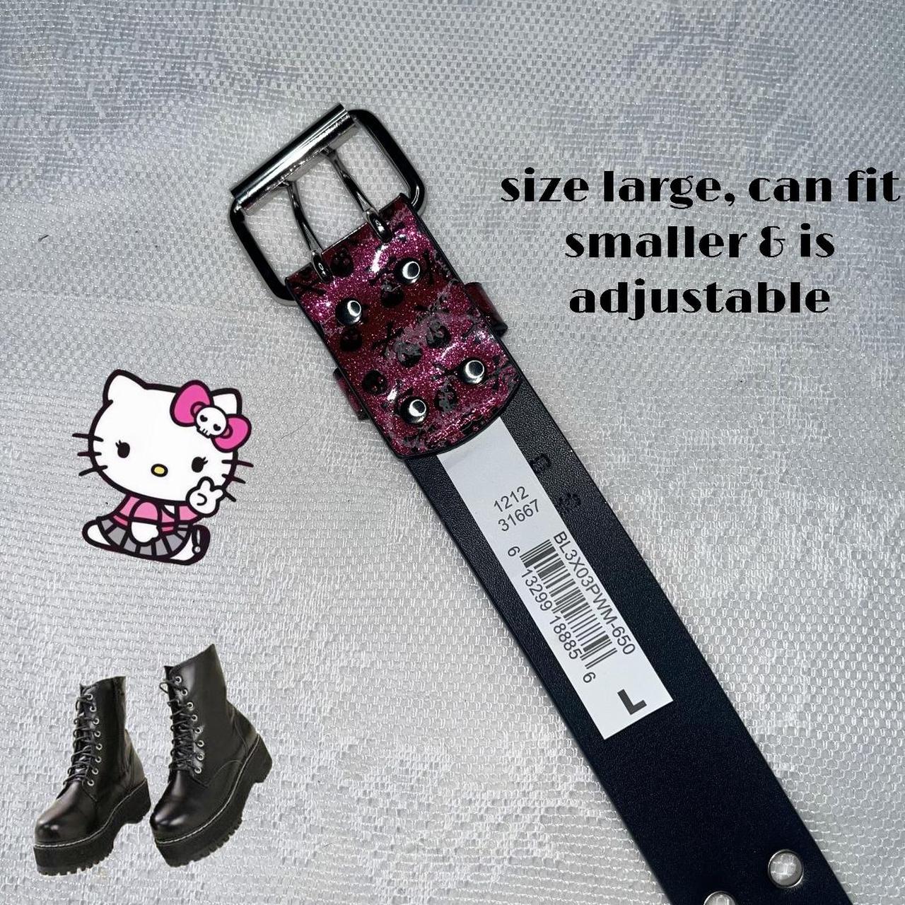 No Boundaries Women's Pink and Black Belt (2)