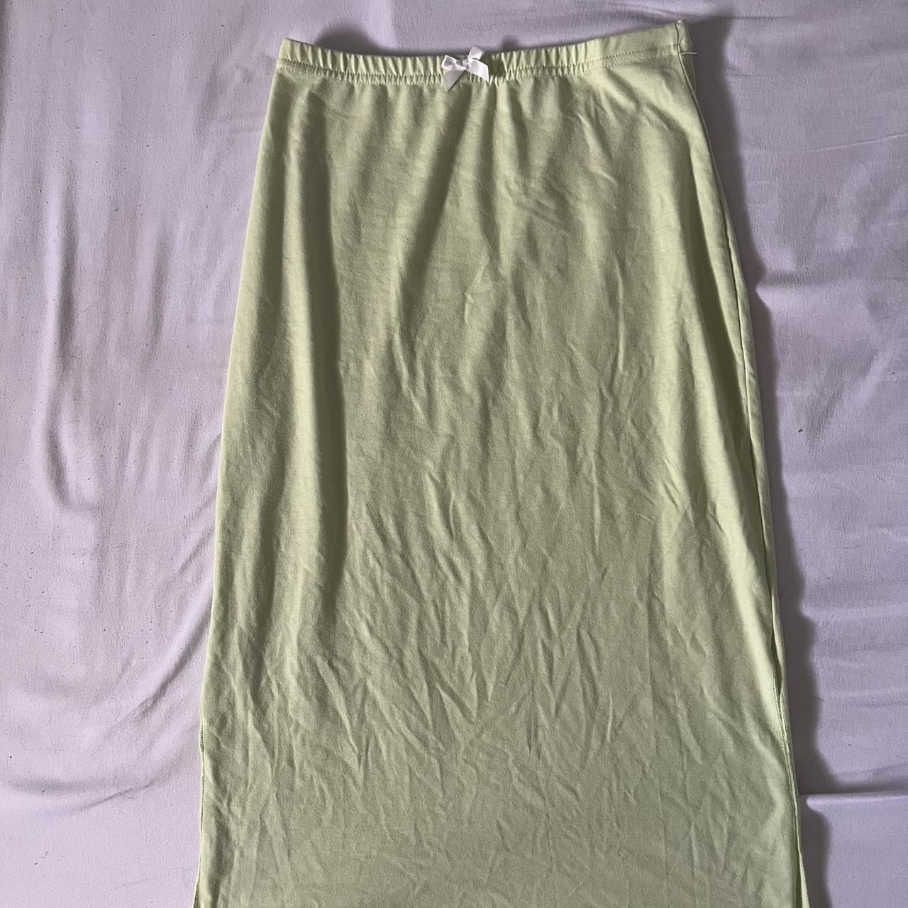 Brandy Melville Women's Green Skirt Depop