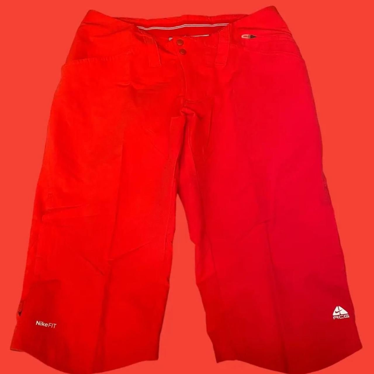 Nike ACG Women's Knee Length Shorts Red Size - Depop