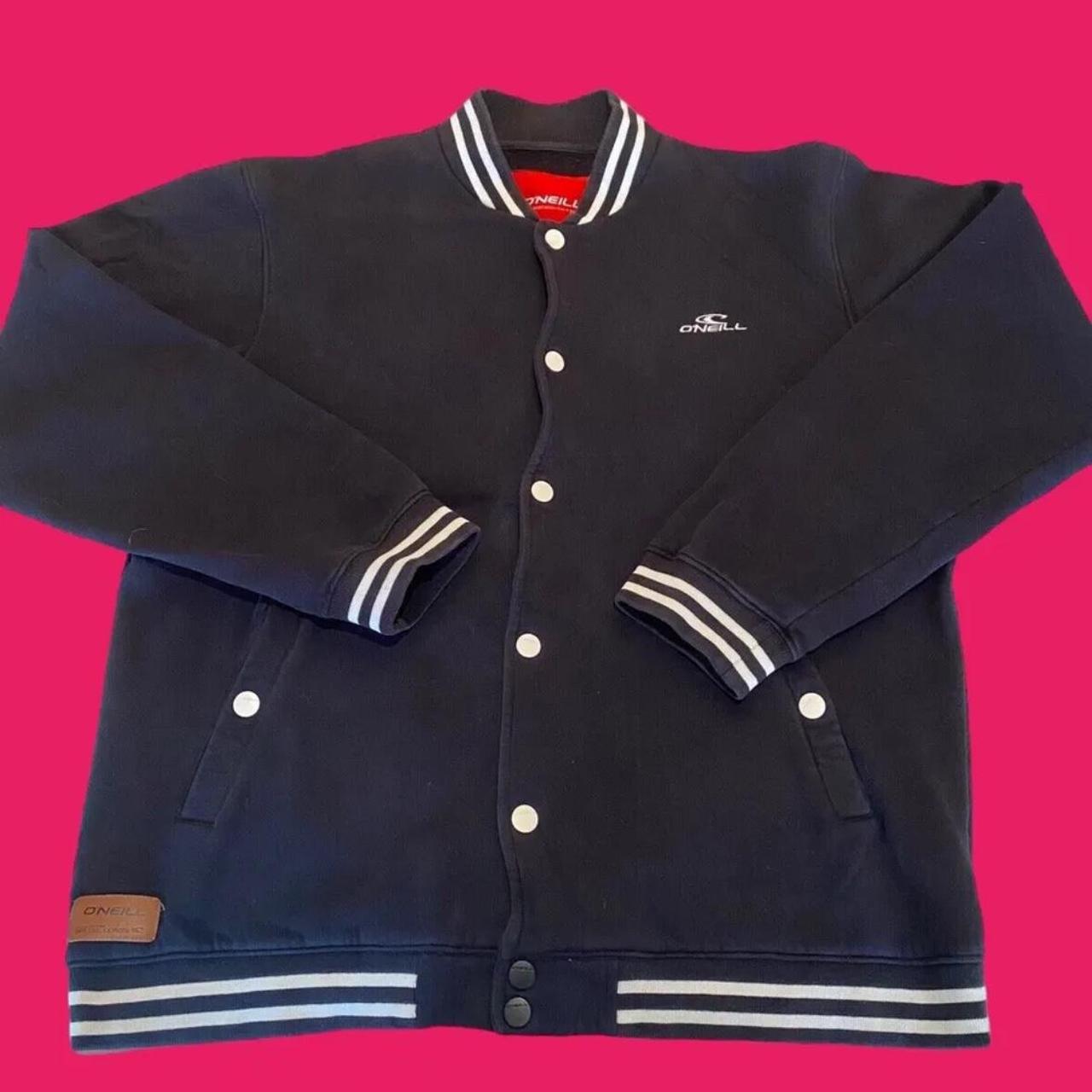 O'Neill Men's Varsity Sweater Black White Full... Depop