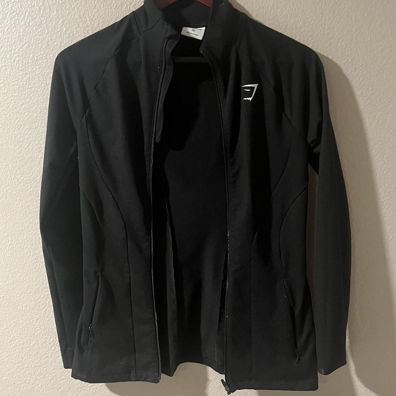 Gymshark Women's Black Jacket Depop