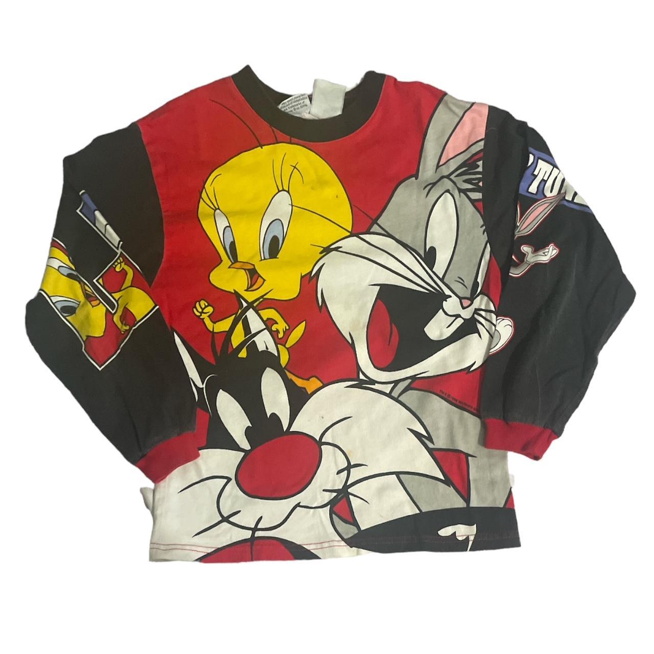 Vintage looney tunes long sleeve shirt 1996 Size large - Depop