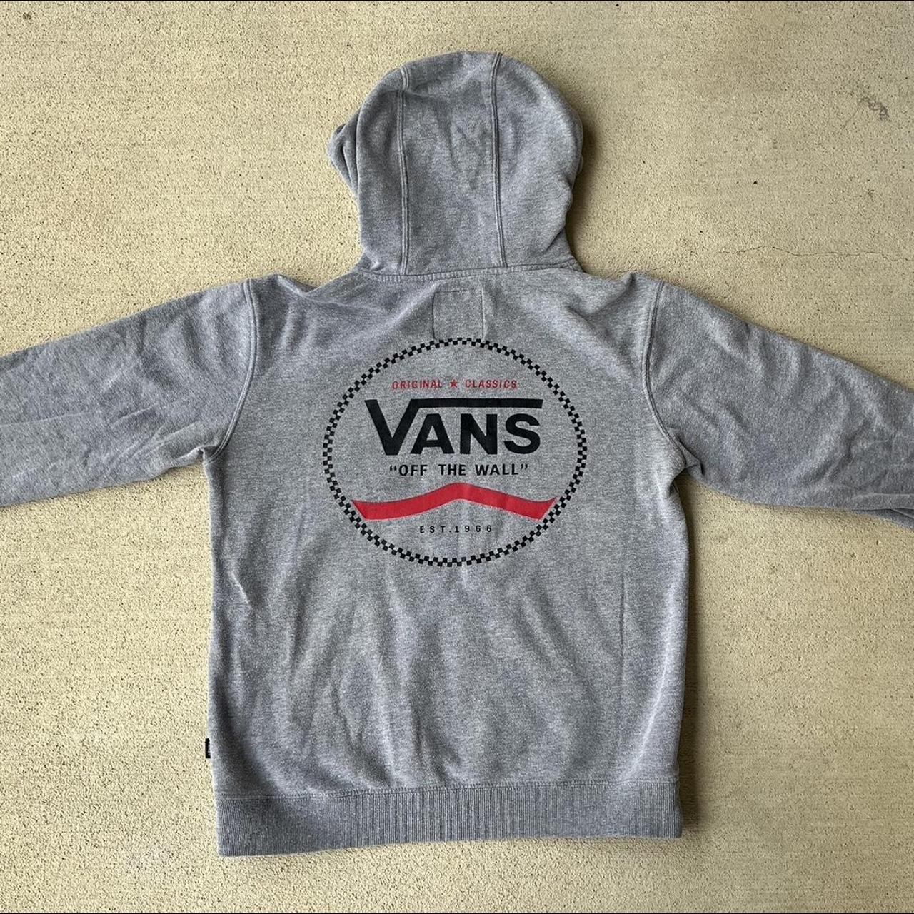 Vans Mens Grey Hoodie Depop