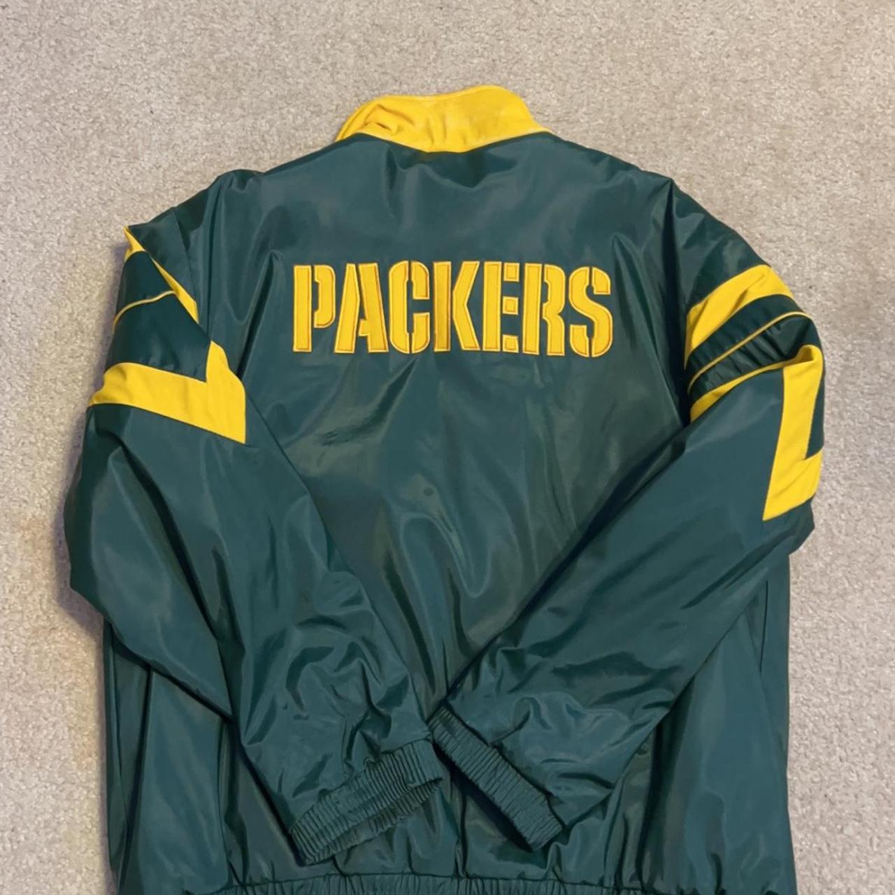 Vintage Green Bay Packers leather jacket Was my - Depop