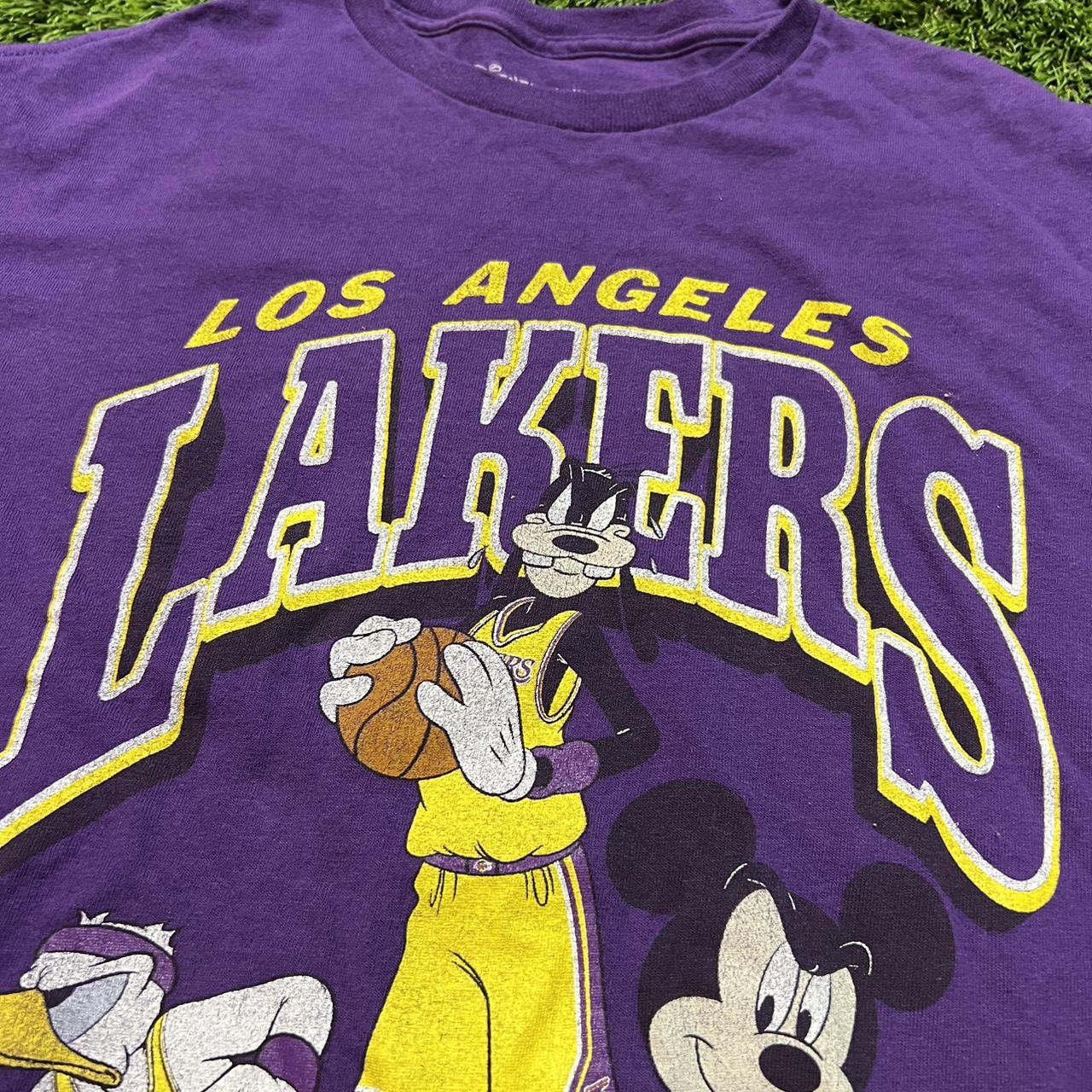 Men's Junk Food Purple Los Angeles Lakers Disney Mickey Squad T-Shirt