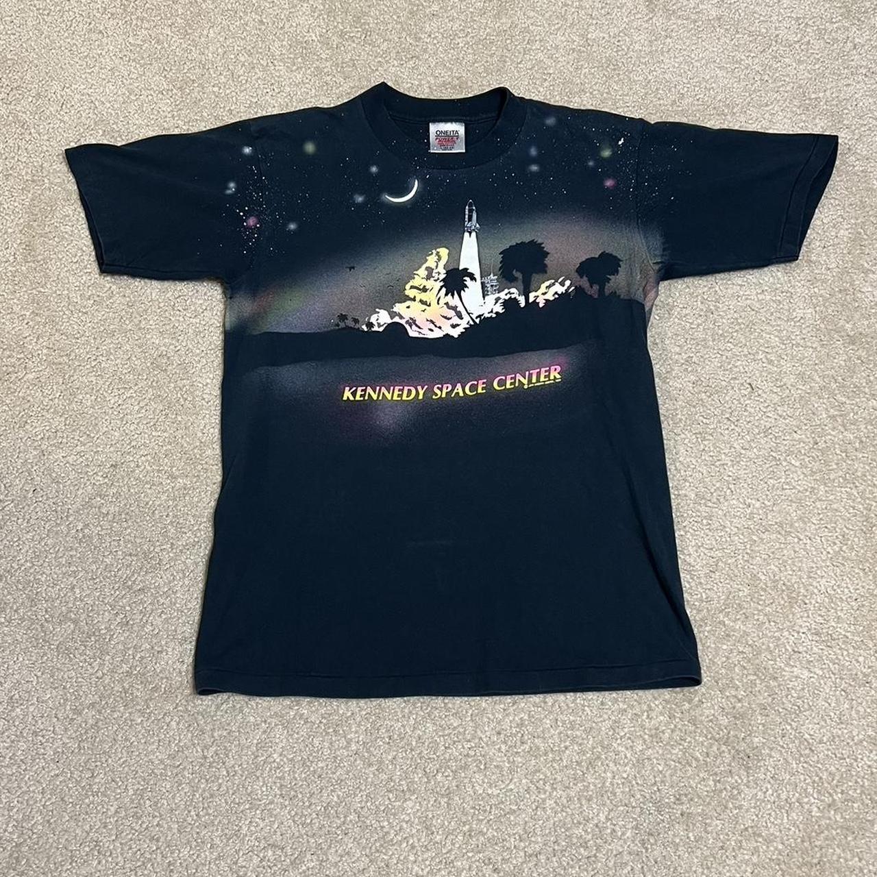 Vintage 1990 NASA Kennedy Space Center All Over... - Depop