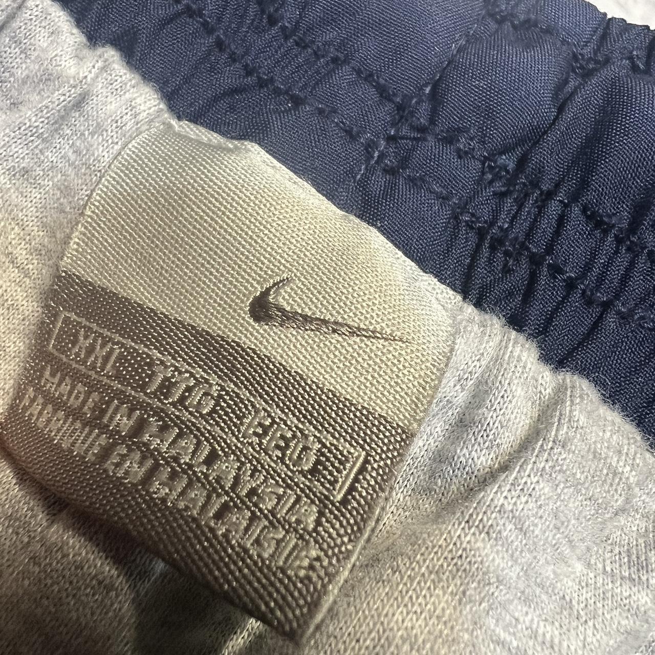 Nike Blue Embroidered Spell Out Track Pants • Label - Depop