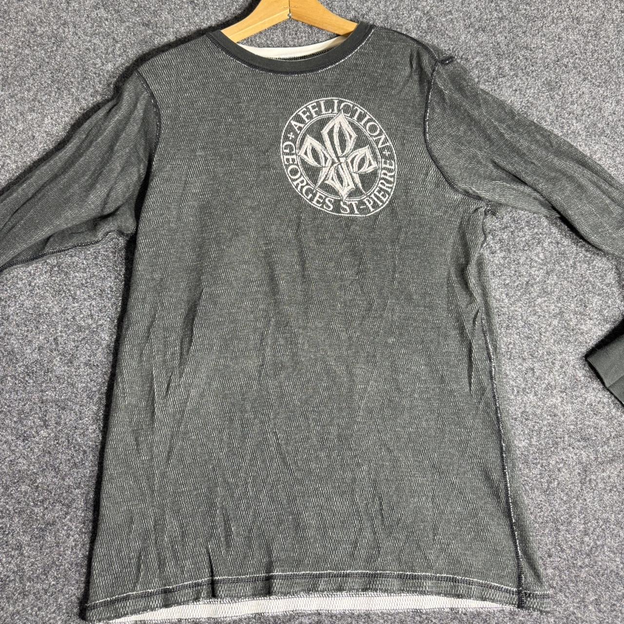 affliction サーマル　カットソー Affliction Men's Shirt - Grey/Multi - M – Y2K Affliction