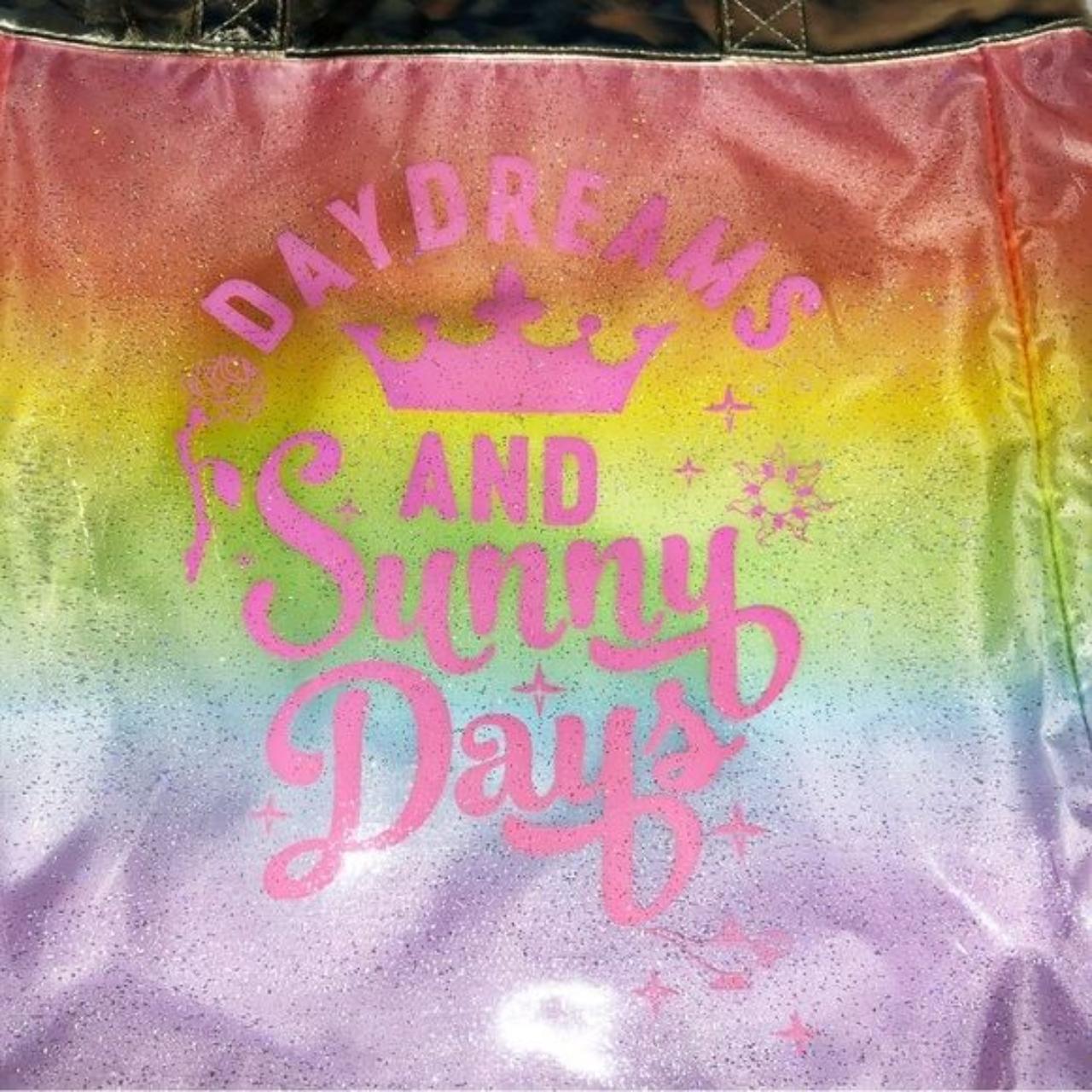 Glitter Rainbow Princess Daydreams & Sunny Days Tote Bag