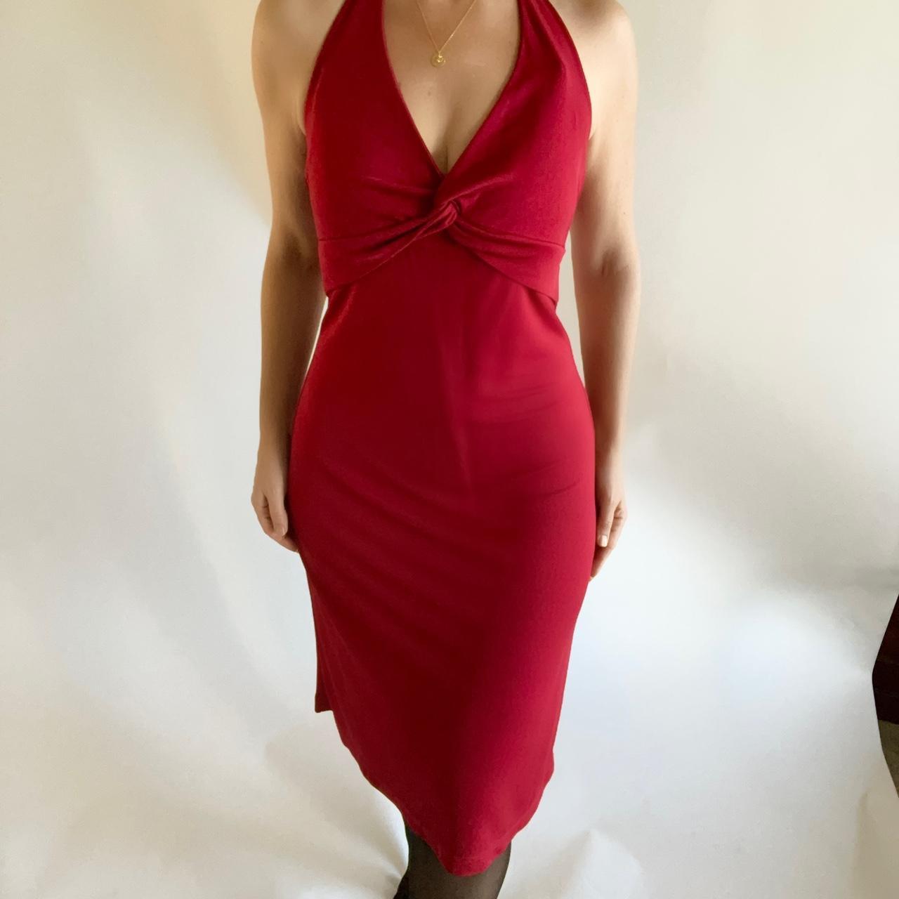 Y2K BCBG Red halter dress. Size M. Perfect for