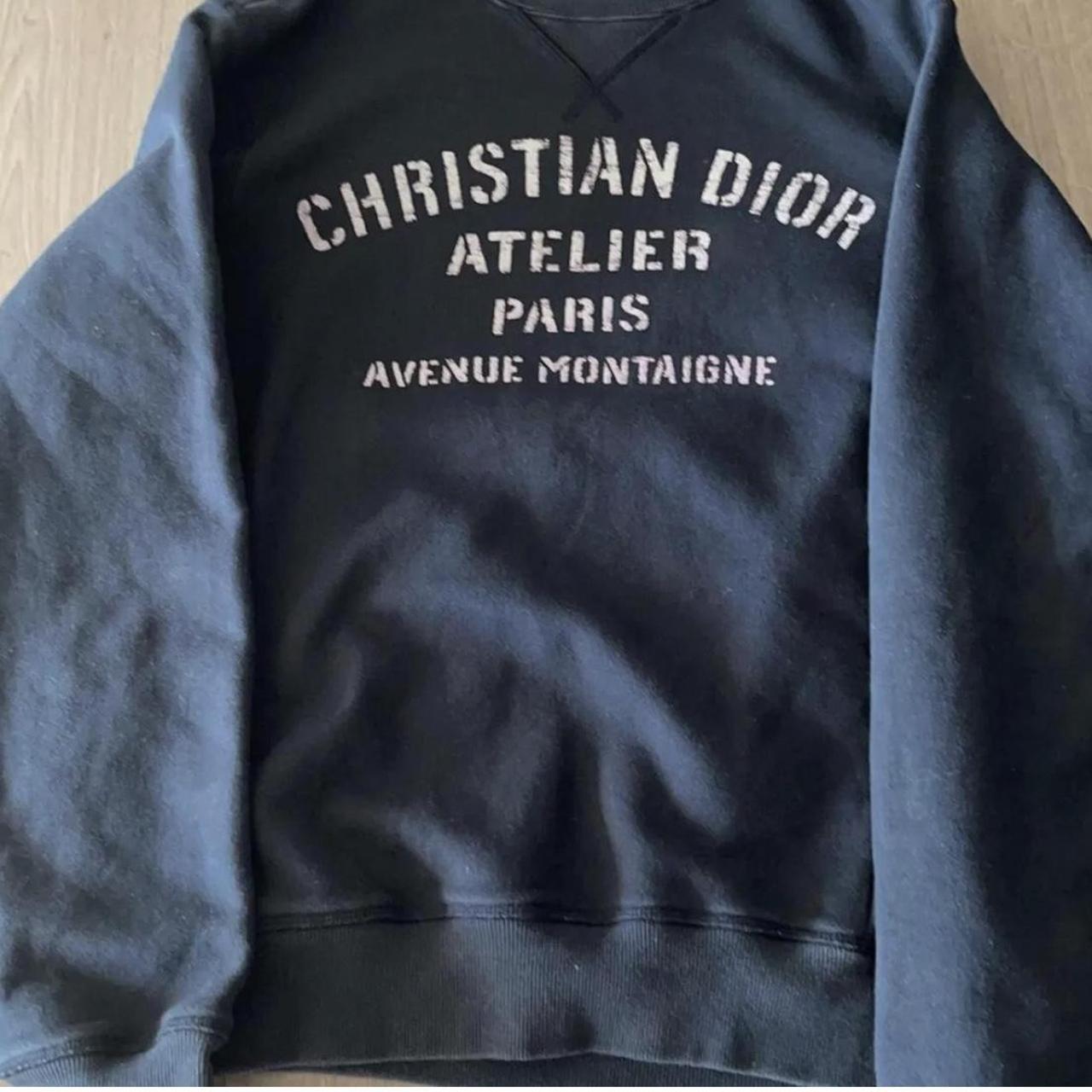 Navy Christian Dior sweatshirt Medium but relaxed... - Depop