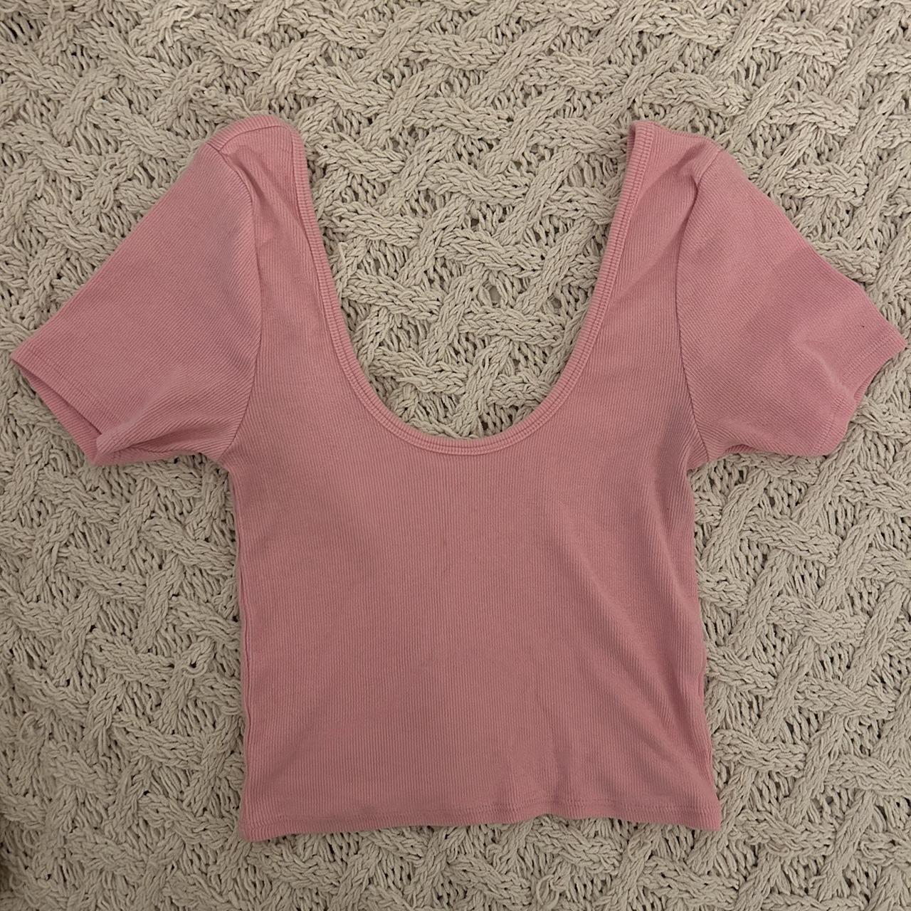 PacSun Women's Pink and Blue Crop-top (3)