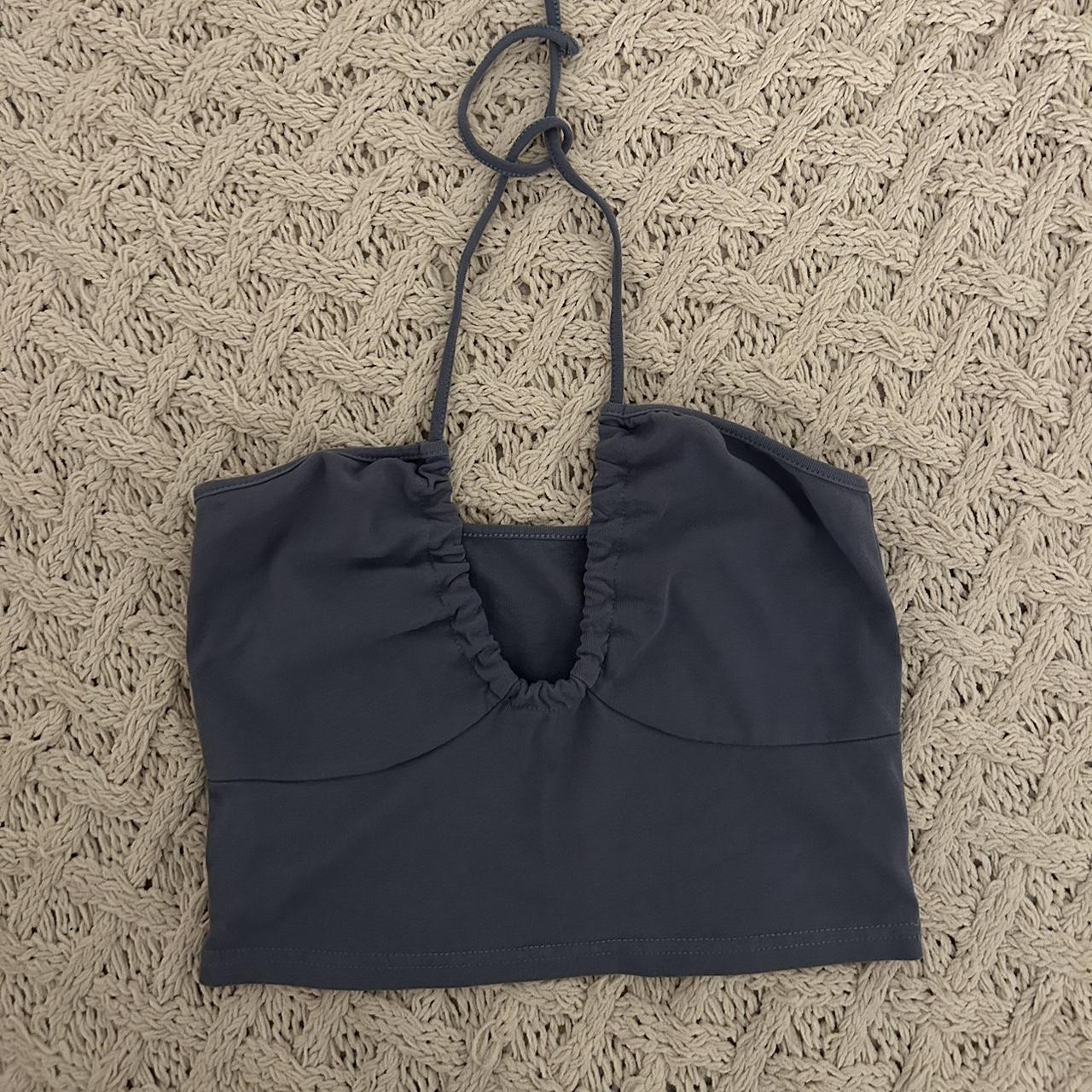 PacSun Women's Pink and Blue Crop-top (7)