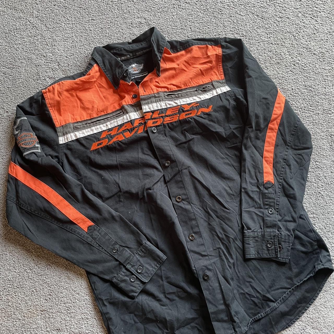 harley davidson long sleeve button up shirts