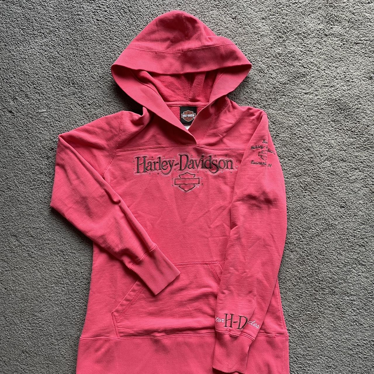 Harley davidson pink hoodie on sale