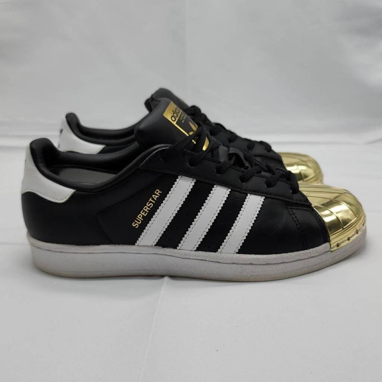 Adidas Womens Superstar Low Top Gold Metal Toe. Depop