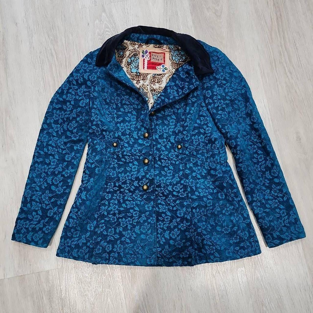 Free offers People Blue Floral Trim Jacket