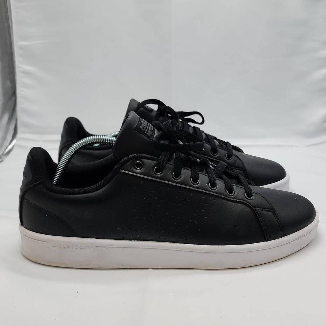 Adidas cloudfoam deals black leather