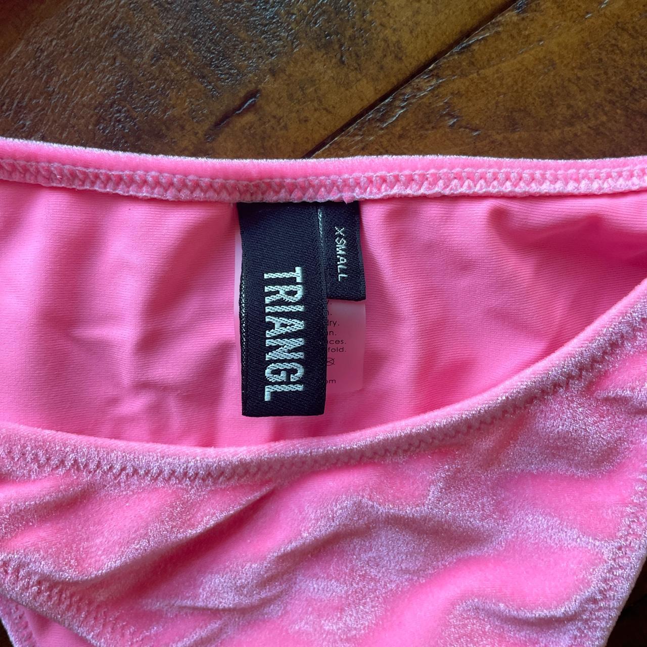 Triangl mala pink bikini set top xxs / bottoms xs... - Depop