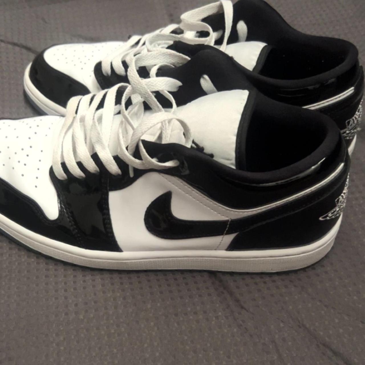 jordan 1 low concords both shoes are creased and... - Depop