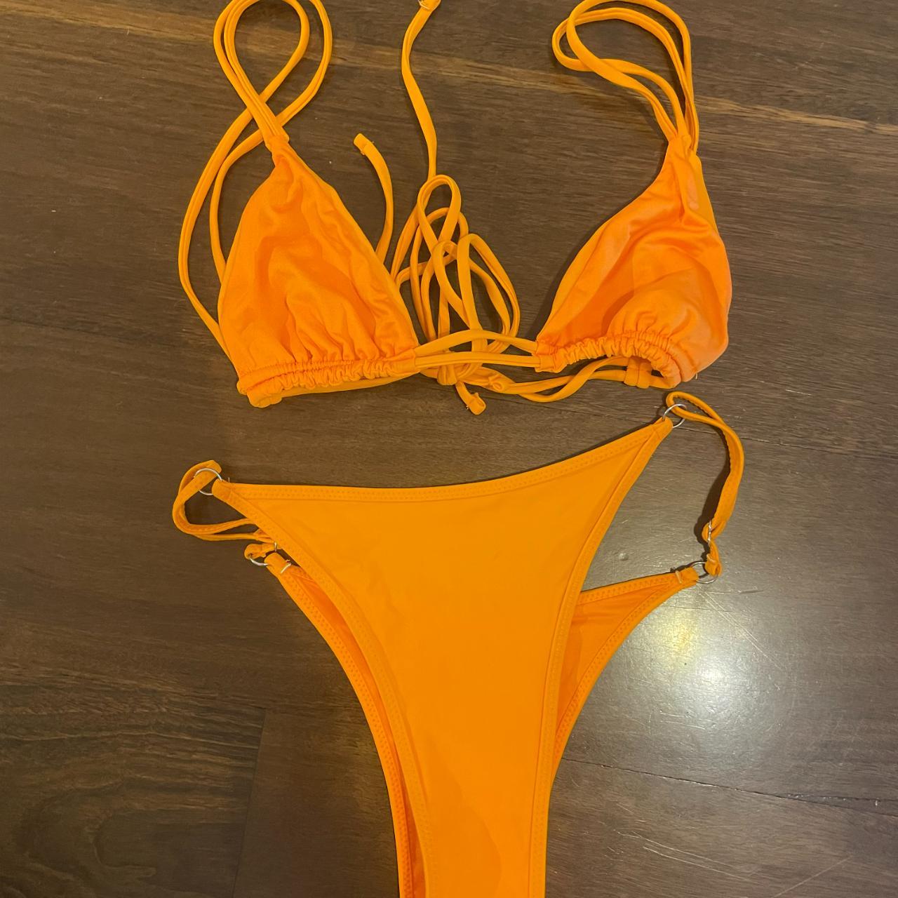 Glassons Bright Orange Bikinis Size 8 For Both Depop