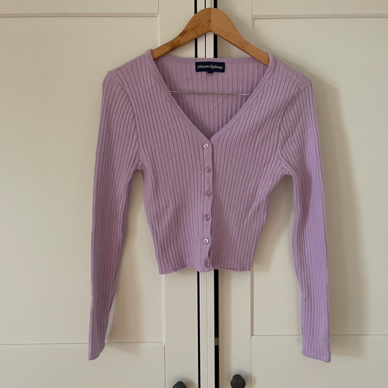 Princess Highway Purple Ribbed Cardigan Brand New Depop