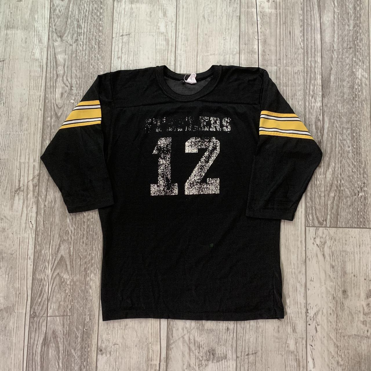 StranStarsBest 70s Vintage Terry Bradshaw #12 Pittsburgh Steelers NFL Football Rawlings Jersey Shirt - Small