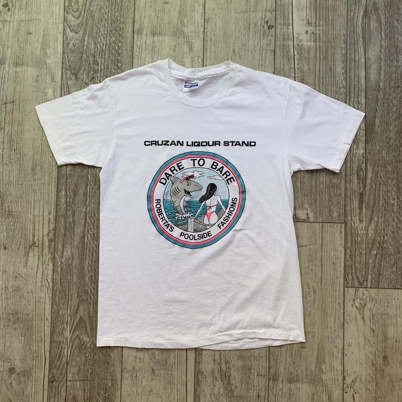 1980s Hanes Single Stitch Tee: Cruzan Liquor Stand - Depop