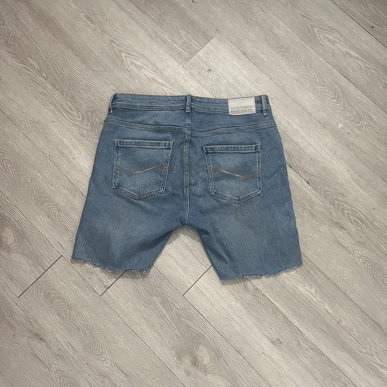 Bershka Pant Jorts - Cut from full length jeans -... - Depop