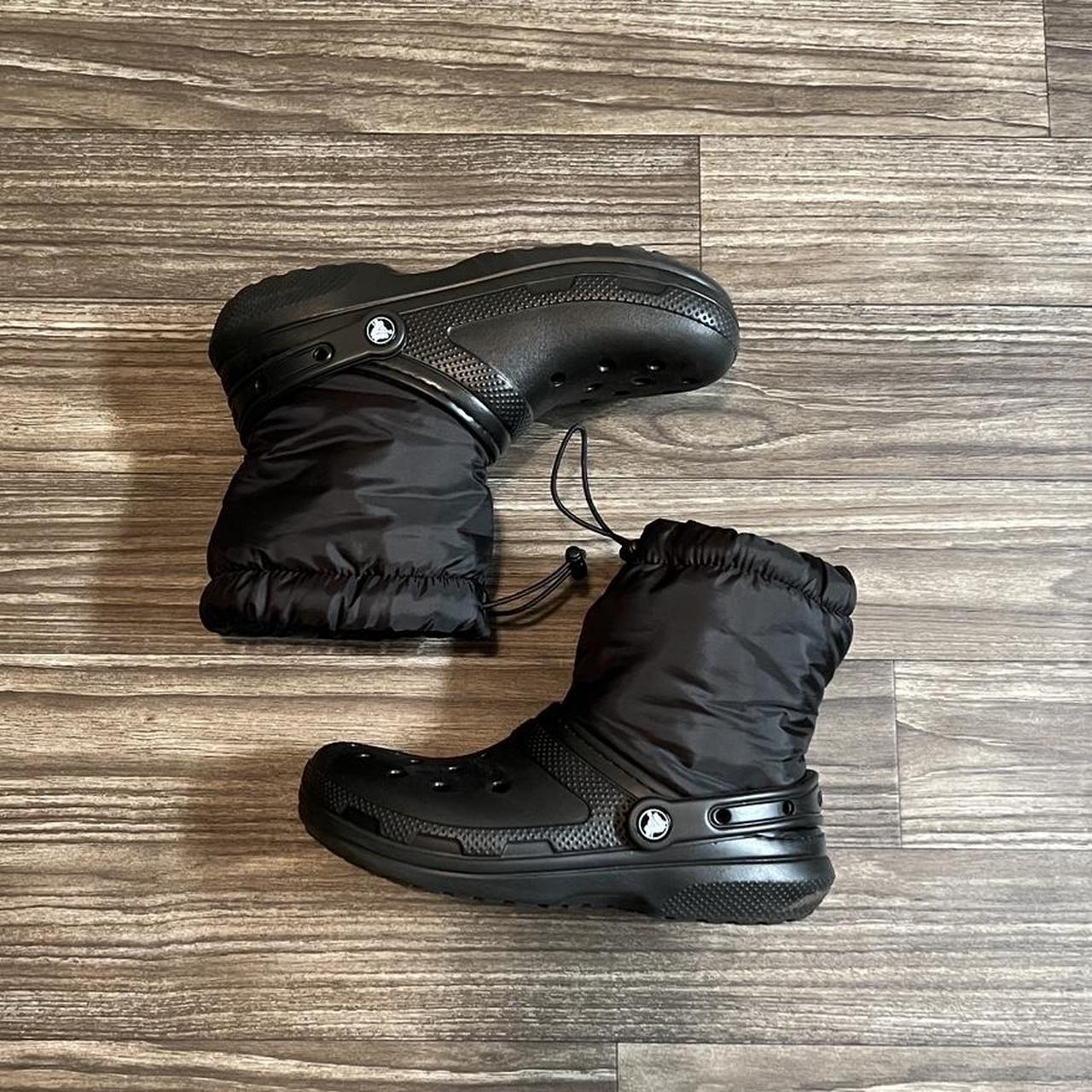 Croc boot in black on black. Worn a couple times. In... - Depop