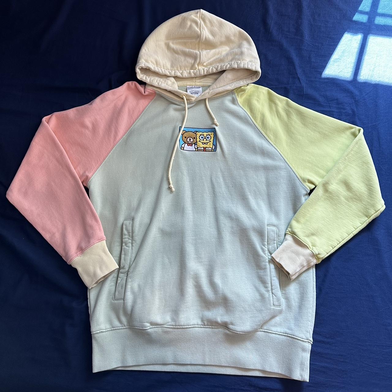 Teddy Fresh x Spongebob purchases Men Adult Small Sweatshirt Hooded Colorblock Rare 2019