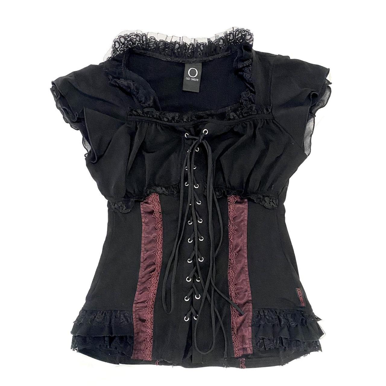 [NOT FOR SALE], OZZ Oneste black lace up corset-like...