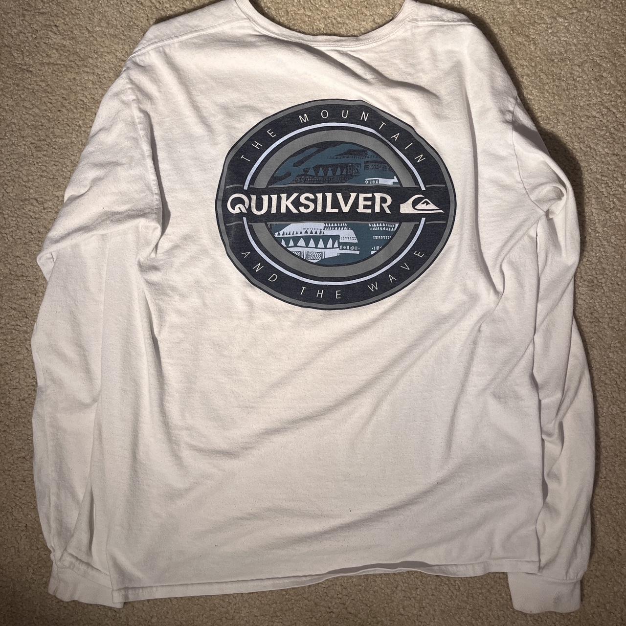 Med long sleeve quicksilver Little stain on front - Depop