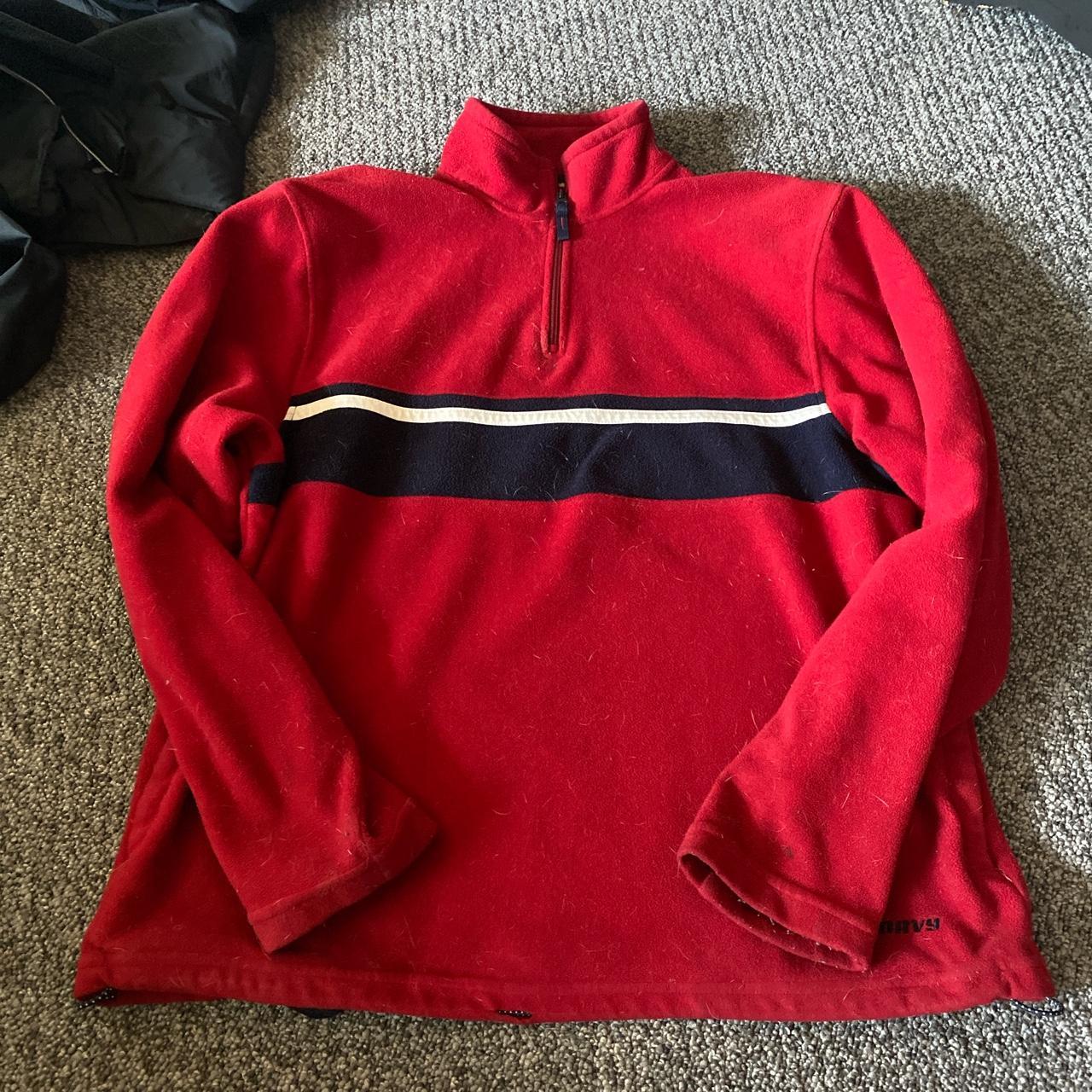 red white and blue old navy sweater tag is ripped off Depop