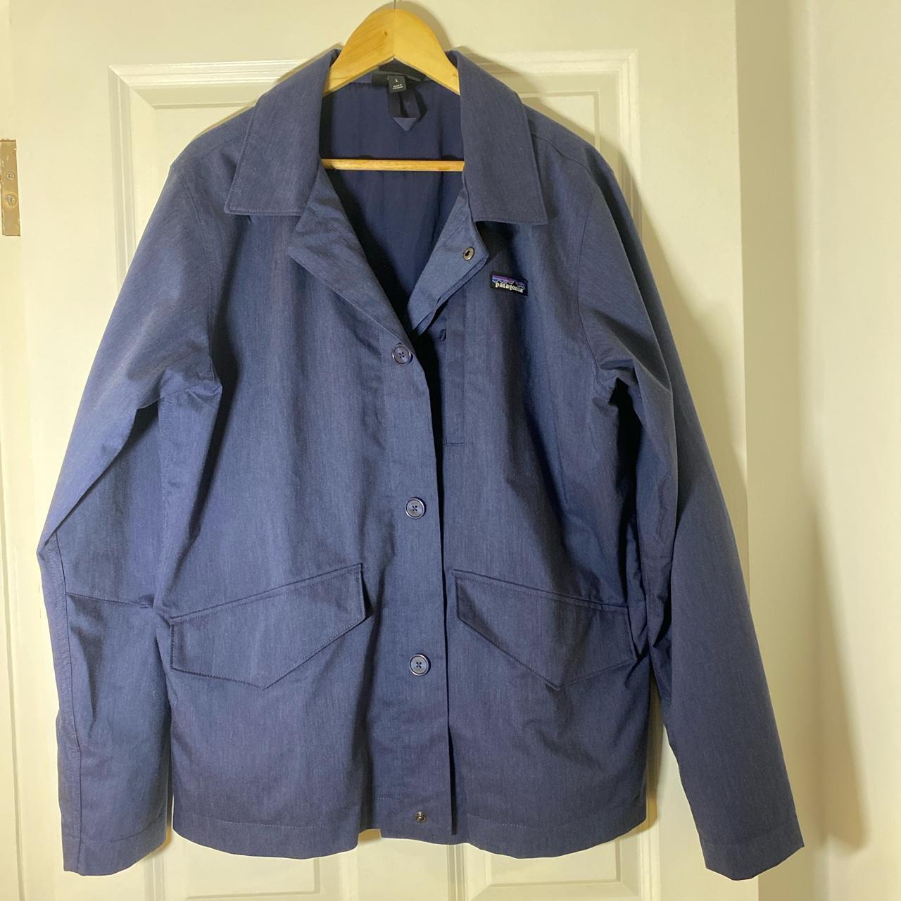 PATAGONIA NAVY BLUE CHORE/COACH JACKET. NEVER WORN,... - Depop