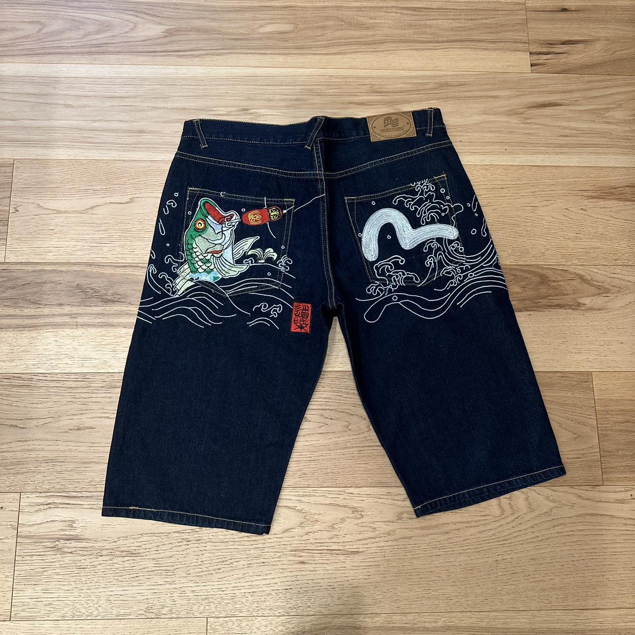 Evisu Jorts Evisu Shorts Evisu Jean Shorts Depop