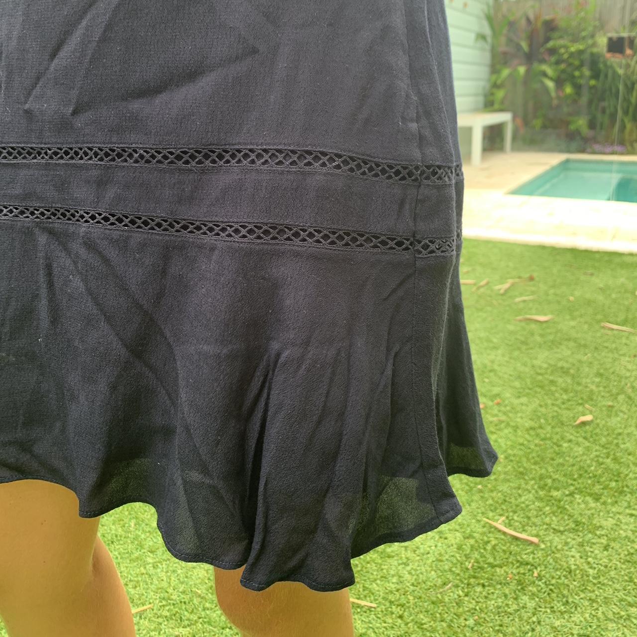 navy flowy skirt Depop