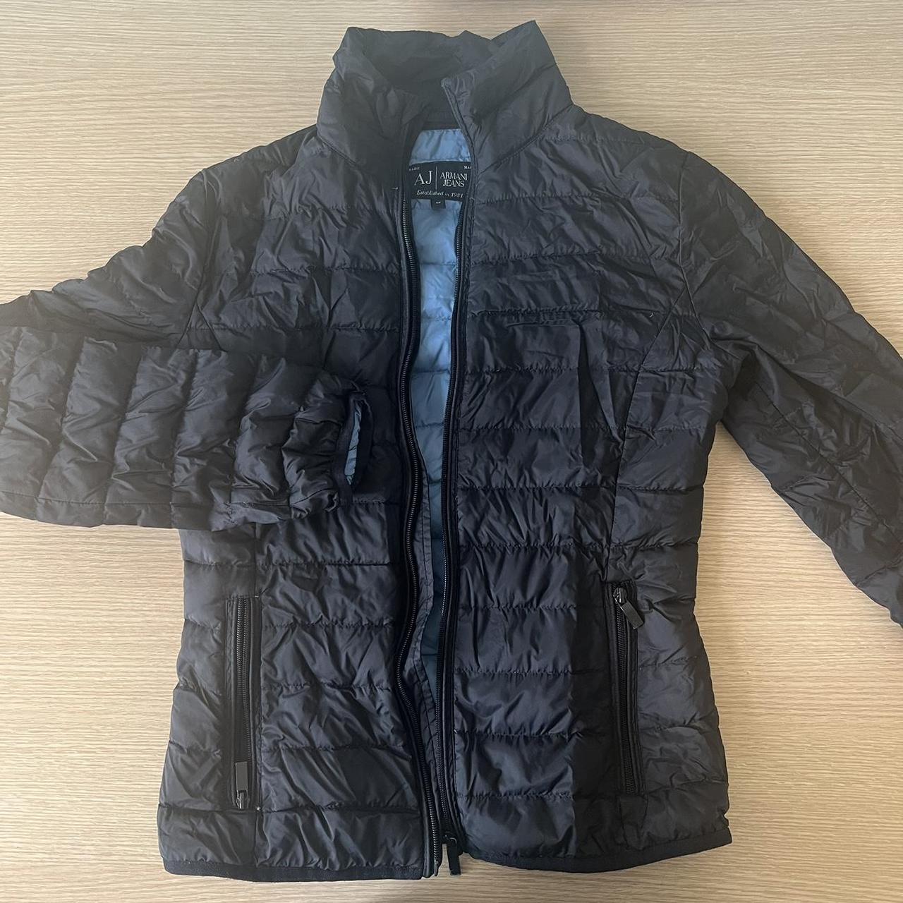 Armani Jeans lightweight puffer jacket Size 40... - Depop