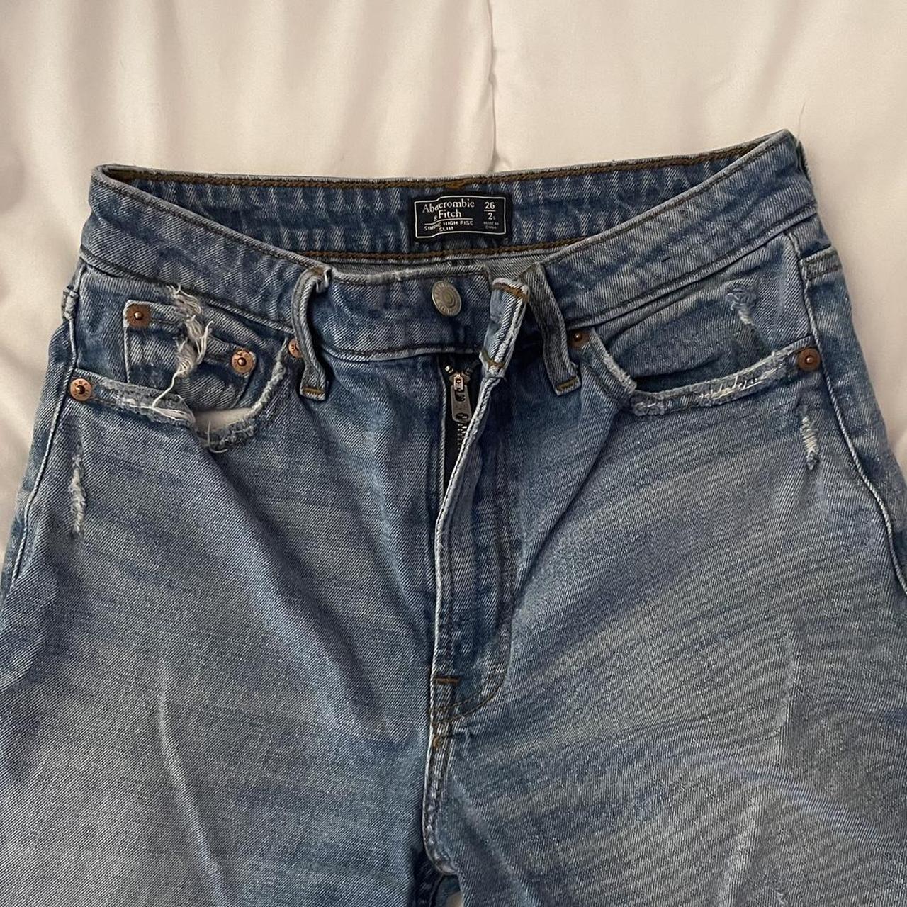 Abercrombie & Fitch Simone High Rise Slim Jeans Size... - Depop