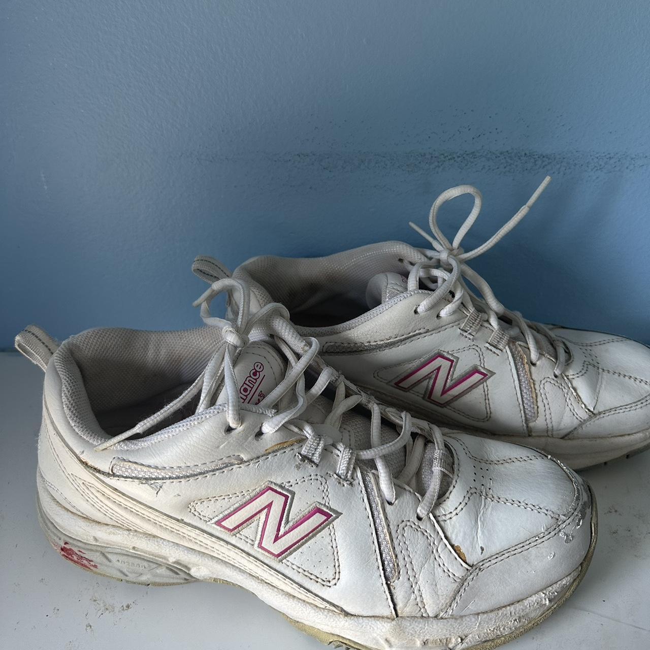 white new balance sneakers women’s size 10... - Depop