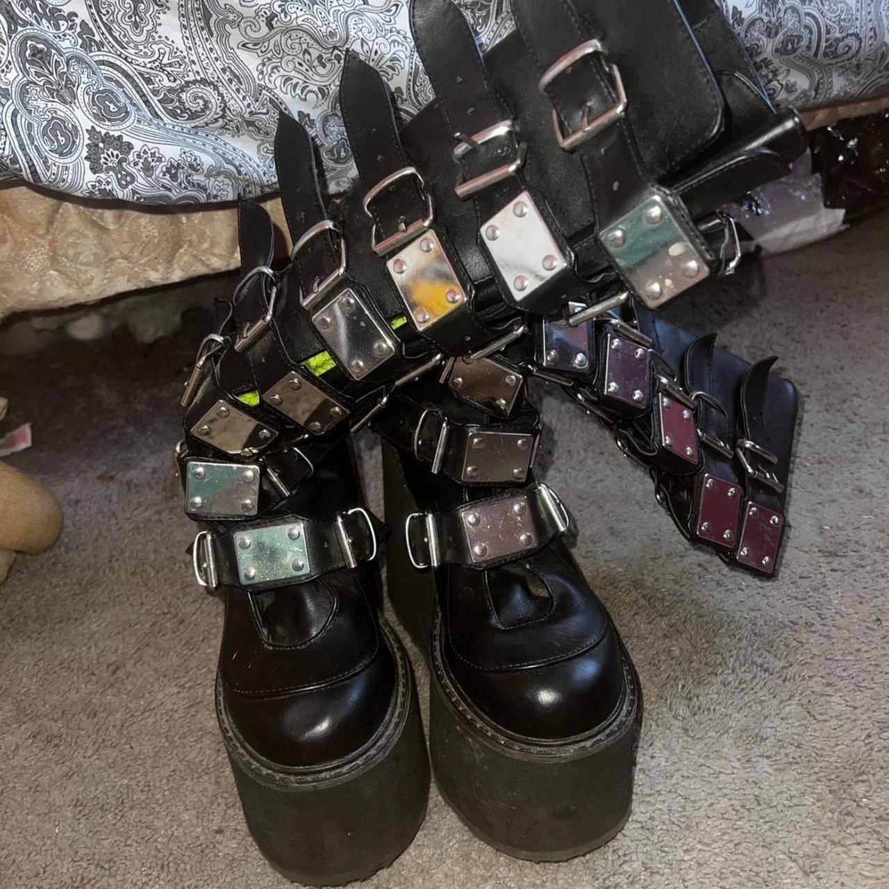 Demonia Women's Platform Boots - Black - US 7.5 –… - image 1