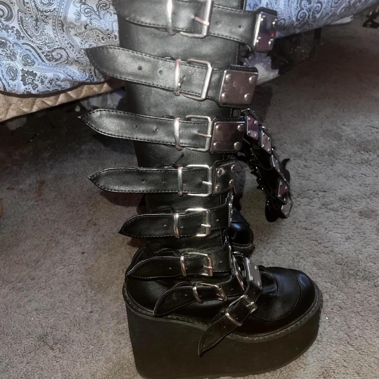 Demonia Women's Platform Boots - Black - US 7.5 –… - image 2