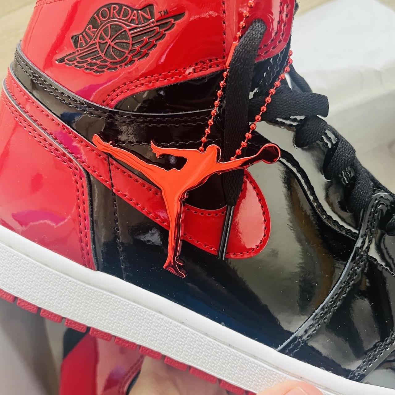 Air Jordan 1 OG Retro High Patent Bred Size 10... - Depop